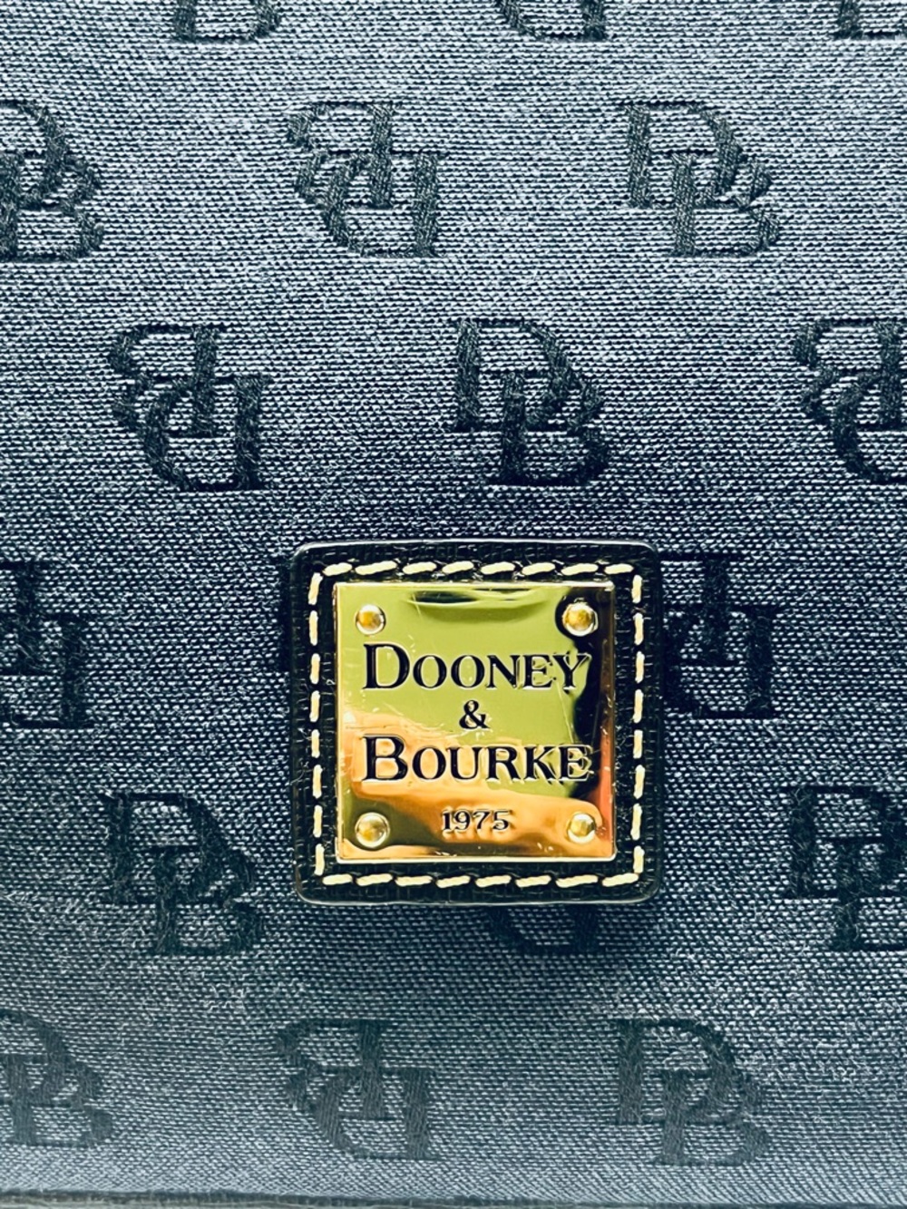Dooney & Bourke Navy/Black Signature Crossbody Bag - Picture 3 of 12